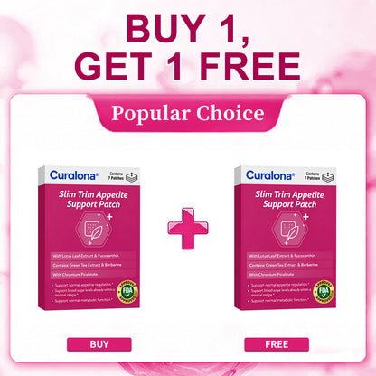 【10-in-1 Botanical Support 🌿】Curalona® Slim Trim Appetite Support Patch (💧 Just Once a Day · 7-Day Supply) ✅ Supports Appetite Regulation, Metabolic Wellness & Daily Energy