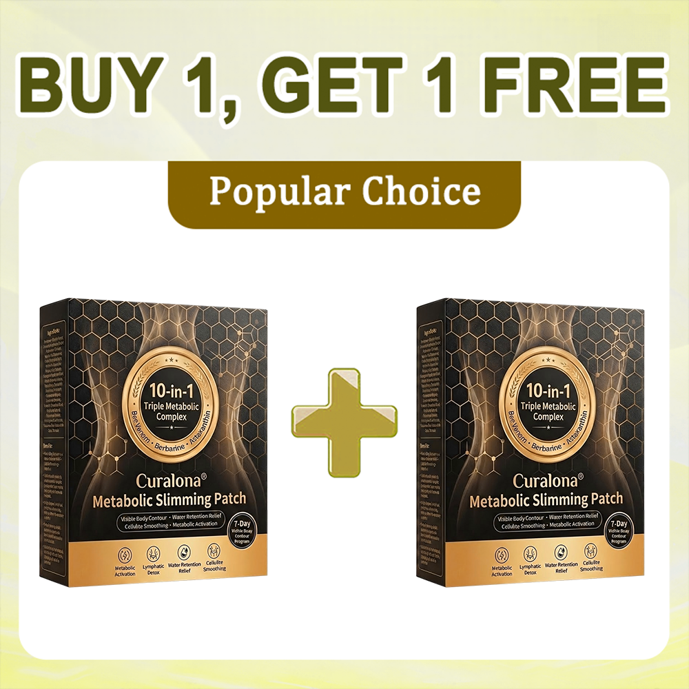 Curalona® 10-in-1 Metabolic Slimming Patch Bee Venom · Berberine · Astaxanthin Detox Formula   （Visible Body Contour • Water Retention Relief • Cellulite Smoothing • Metabolic Activation ） 7-Day Lymphatic Detox & Fat-Burn Program
