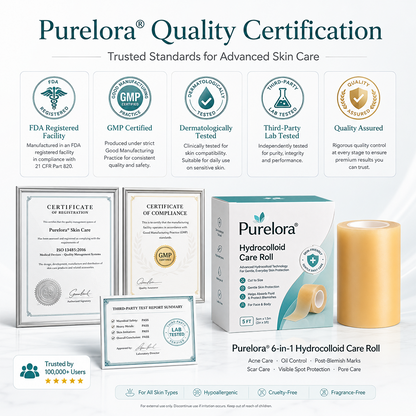 𝐎𝐟𝐟𝐢𝐜𝐢𝐚𝐥 𝐁𝐫𝐚𝐧𝐝 𝐒𝐭𝐨𝐫𝐞 |✅💎Purelora® 6-in-1 Hydrocolloid Care Roll – Acne Care, Oil Control, Post-Blemish Marks, Scar Care, Visible Spot Protection & Pore Care