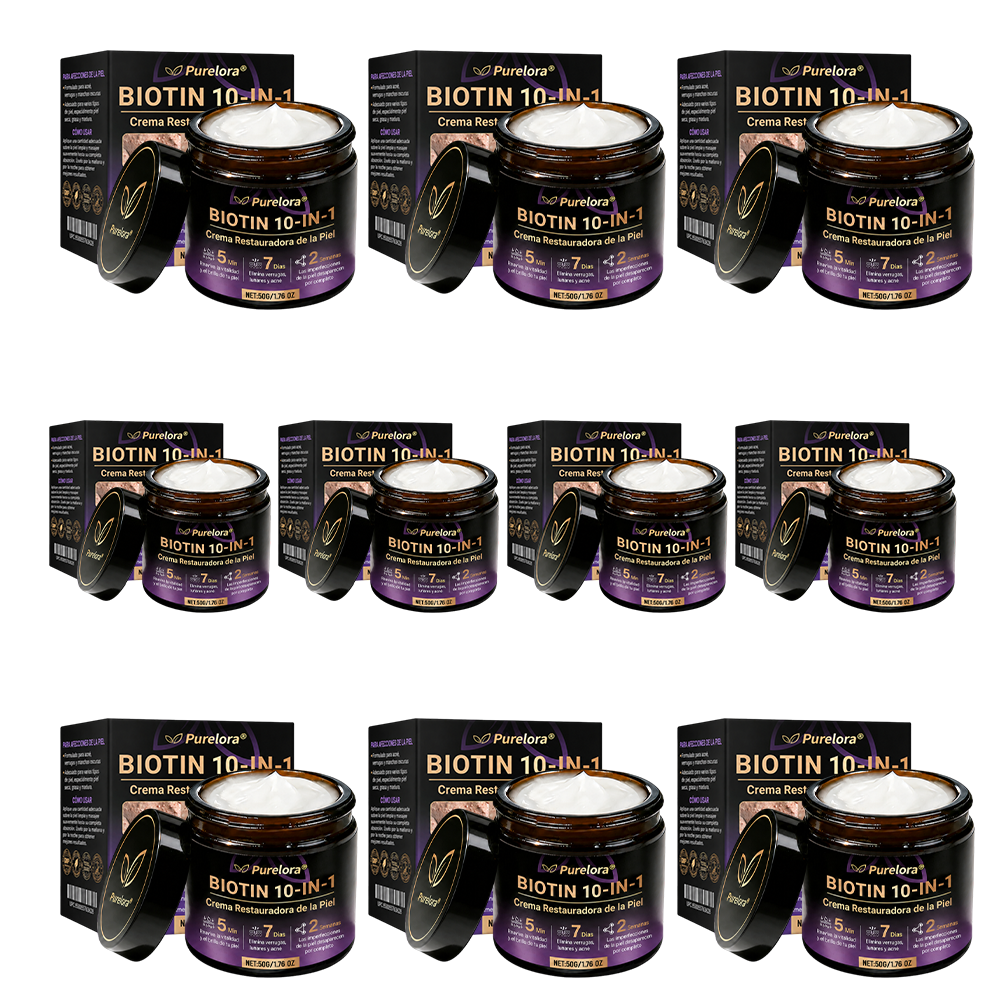 Fabricada y enviada desde EE. UU. 🍁 Crema reparadora de la piel Purelora® con biotina (fórmula 10 en 1) — Último día de oferta: 75 % de descuento.