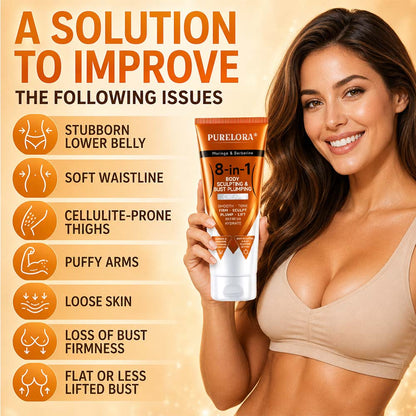 𝐎𝐟𝐟𝐢𝐜𝐢𝐚𝐥 𝐁𝐫𝐚𝐧𝐝 𝐒𝐭𝐨𝐫𝐞 |PURELORA® Moringa & Berberine 8-in-1 Body Sculpting & Bust Plumping Cream Smooth · Firm · Tone · Sculpt · Refresh · Hydrate · Plump · Lift