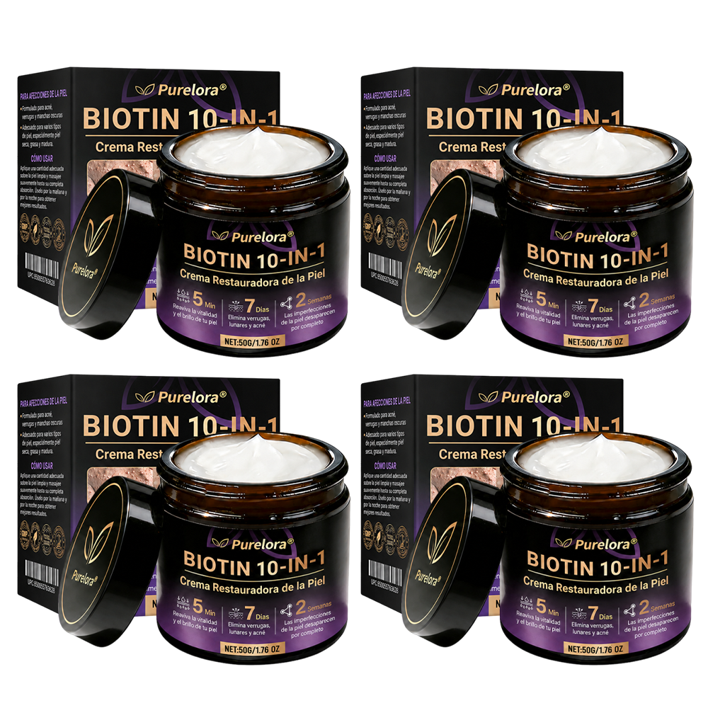 Fabricada y enviada desde EE. UU. 🍁 Crema reparadora de la piel Purelora® con biotina (fórmula 10 en 1) — Último día de oferta: 75 % de descuento.