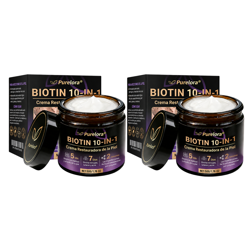 Fabricada y enviada desde EE. UU. 🍁 Crema reparadora de la piel Purelora® con biotina (fórmula 10 en 1) — Último día de oferta: 75 % de descuento.