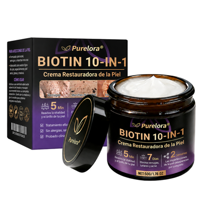 Fabricada y enviada desde EE. UU. 🍁 Crema reparadora de la piel Purelora® con biotina (fórmula 10 en 1) — Último día de oferta: 75 % de descuento.