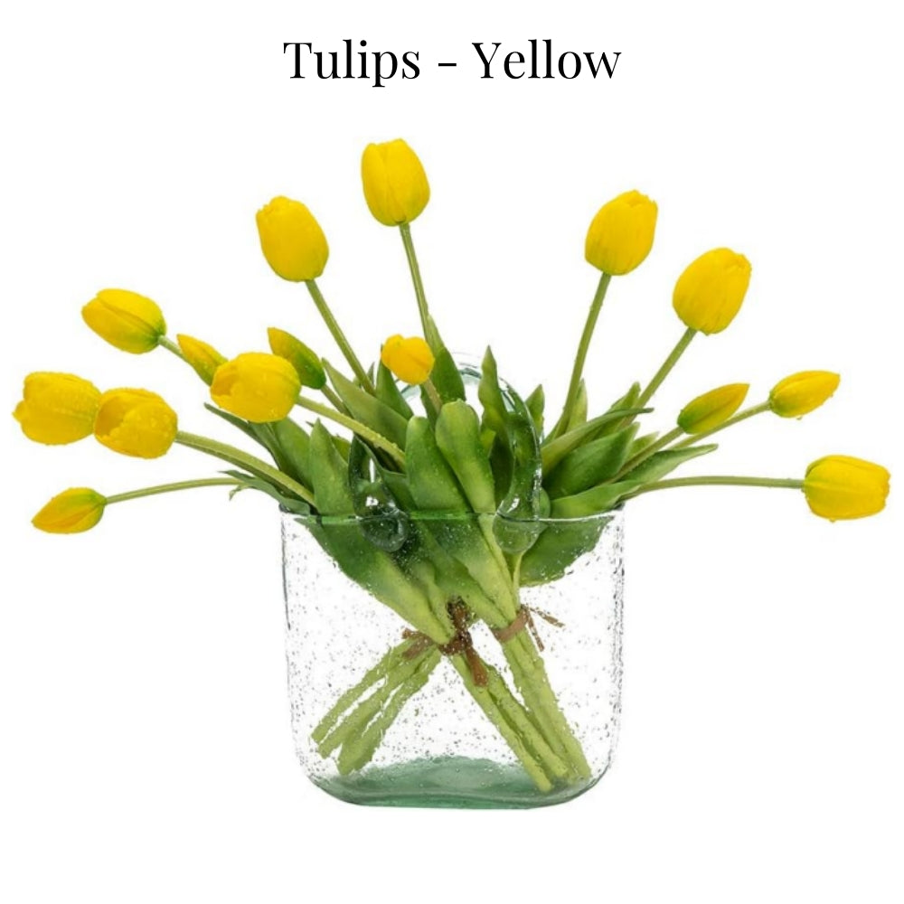 On Sale🔥Artificial Tulips Flowers - Real Touch Latex Bouquet - UV resistant, Waterproof,Windproof