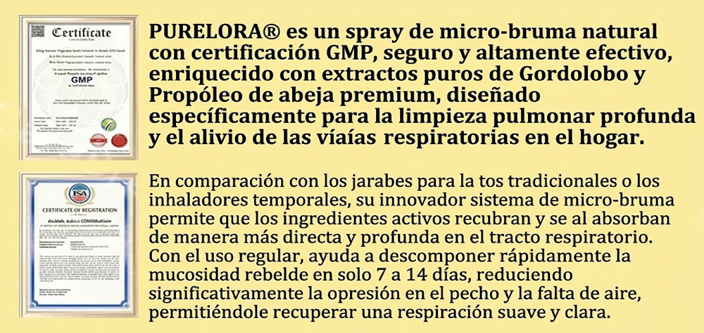 🍀🍀🐝🇺🇸Tienda oficial: 𝐏𝐔𝐑𝐄𝐋𝐎𝐑𝐀® Spray limpiador pulmonar de propóleo y abeja herbal 6 en 1 (👨‍⚕️Actúa directamente sobre la EPOC, el asma, la bronquitis crónica (BC), las infecciones respiratorias, el cáncer de pulmón, la sinusitis y otras afecciones🫁)
