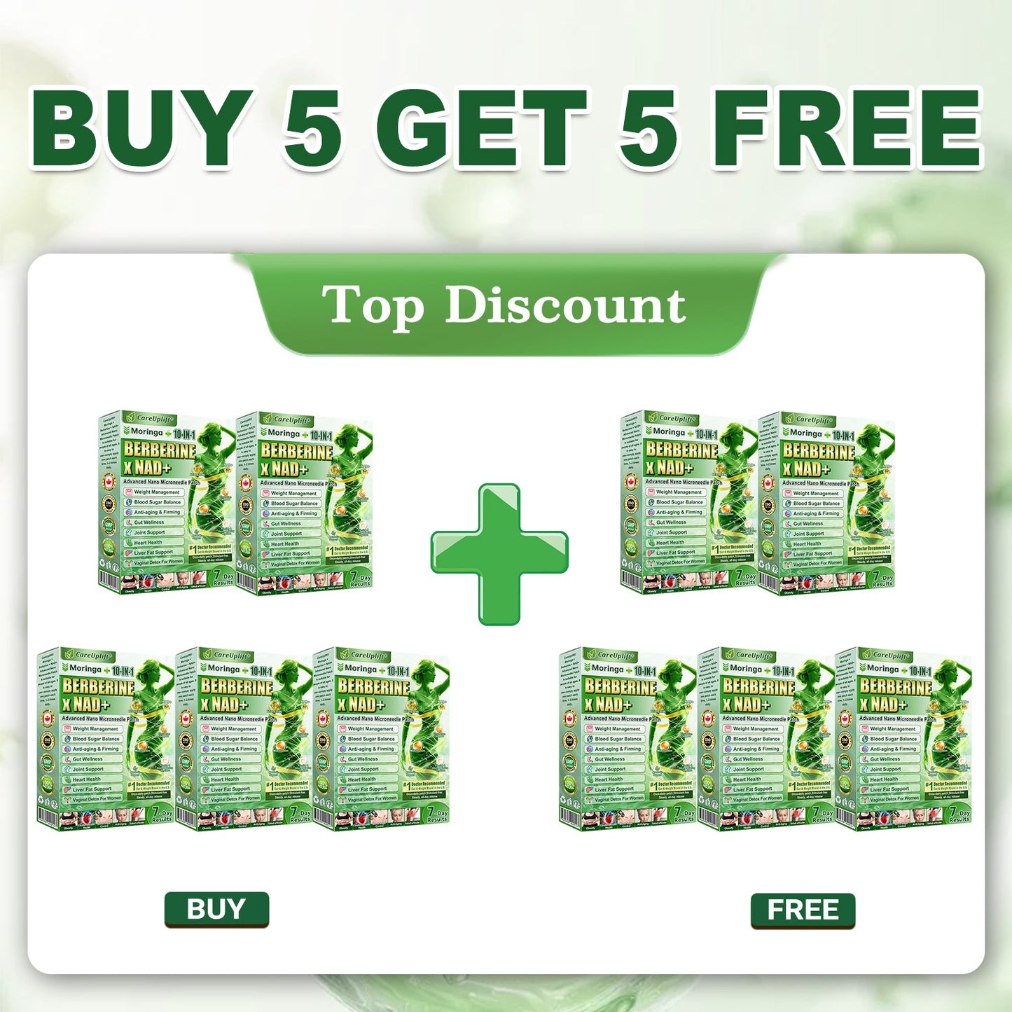 Tienda oficial 🇺🇸 Parche avanzado Purelora® 10 en 1 con nanomicroagujas (Moringa, berberina y NAD+). Solo una aplicación al día; cambios visibles en 7 días.  Para obesidad, flacidez, diabetes, apnea del sueño, problemas articulares y más.