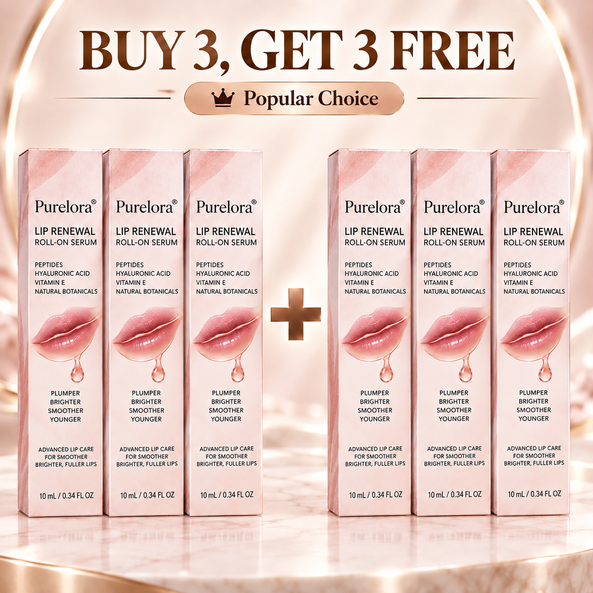 💋Purelora® Lip Renewal Roll-On Serum – Fuller, Brighter Lips & Youthful-Looking Skin