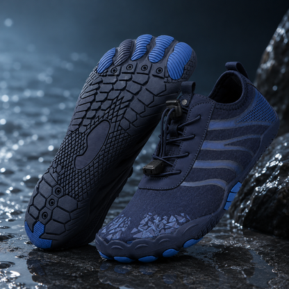 Unisex Barefoot Water Shoes | Inflatable Self-Rescue | Cures Athlete's Foot | Arch Memory Foam | Waterproof, Heat Dissipation & Sandproof Isolation | Ultra Lightweight Quick-Dry Aqua Socks