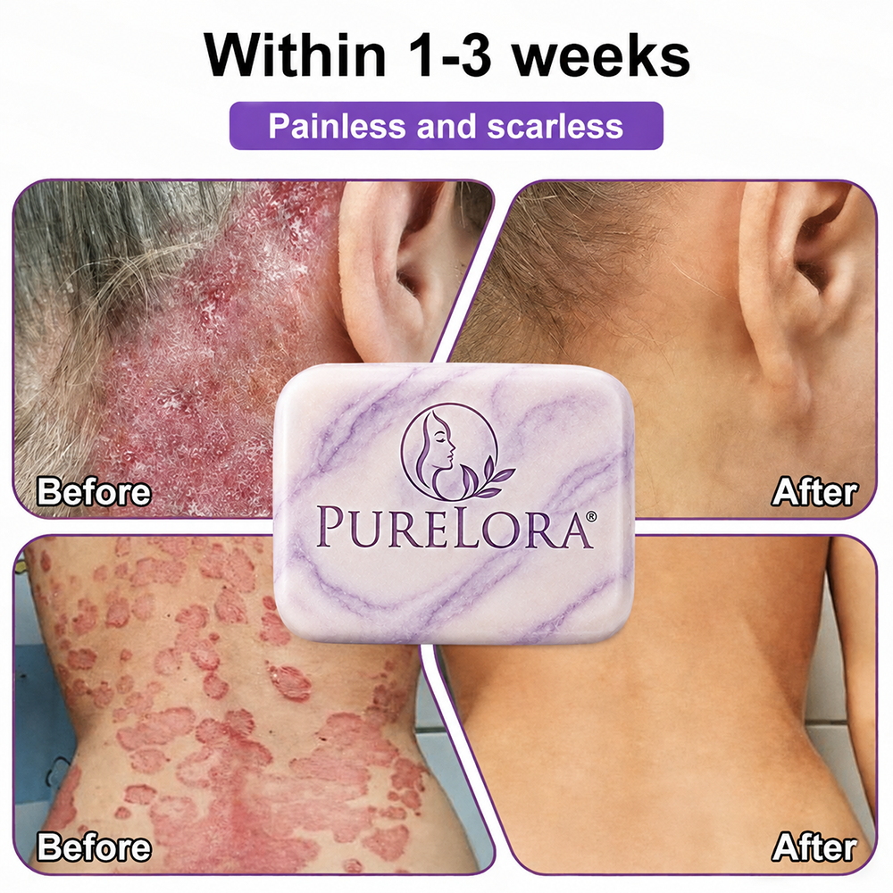 PURELORA® Yoni & Wart Relief Bar Soap | pH-Balanced with Boric Acid & Tea Tree Oil | 2-in-1 Intimate Care & Skin Clarifying Bar | Women's Daily Wash