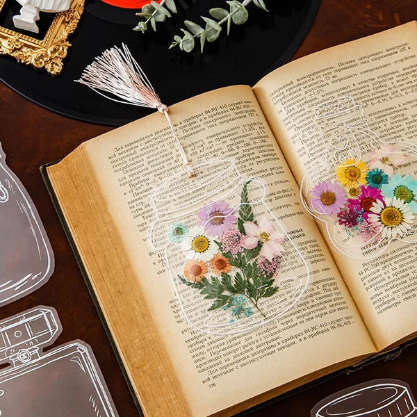 LAST DAY 85% OFF🔥Transparent Dried Flower Bookmarks