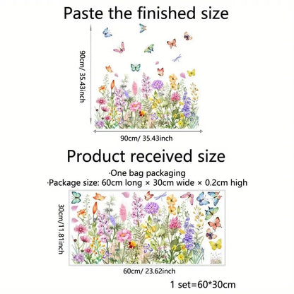Last Day Sale 🔥85% OFF - 💐Colorful Floral Bouquet Window Sticker🖼️(Cut to size freely)