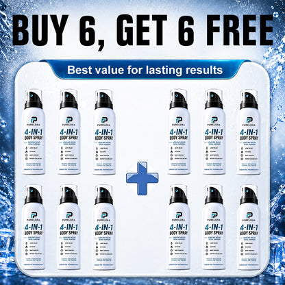 🔥 【Official Store】PURELORA® 4-in-1 Body Spray — Joint Relief · Fat Burn · Wart Remover · Instant Cooling Mist | Menthol + Salicylic Acid + Caffeine + Tea Tree | FSA/HSA Eligible