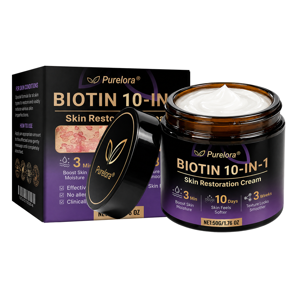 Fabricada y enviada desde EE. UU. 🍁 Crema reparadora de la piel Purelora® con biotina (fórmula 10 en 1) — Último día de oferta: 75 % de descuento.（副本）