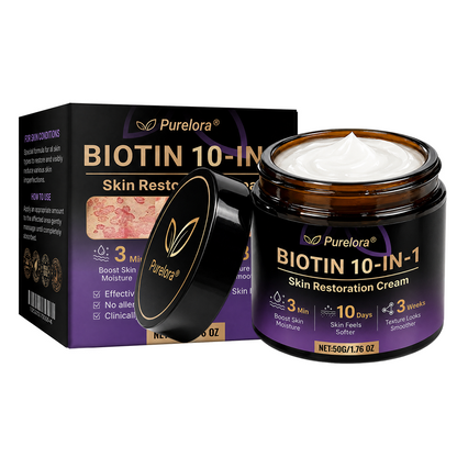 Fabricada y enviada desde EE. UU. 🍁 Crema reparadora de la piel Purelora® con biotina (fórmula 10 en 1) — Último día de oferta: 75 % de descuento.（副本）