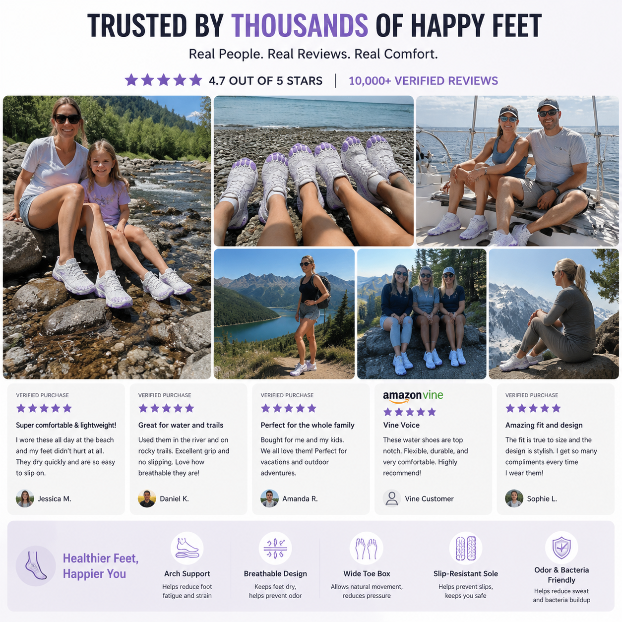 Unisex Barefoot Water Shoes | Inflatable Self-Rescue | Cures Athlete's Foot | Arch Memory Foam | Waterproof, Heat Dissipation & Sandproof Isolation | Ultra Lightweight Quick-Dry Aqua Socks