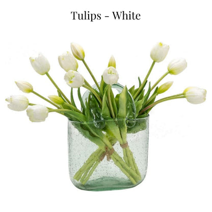 On Sale🔥Artificial Tulips Flowers - Real Touch Latex Bouquet - UV resistant, Waterproof,Windproof