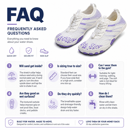 Unisex Barefoot Water Shoes | Inflatable Self-Rescue | Cures Athlete's Foot | Arch Memory Foam | Waterproof, Heat Dissipation & Sandproof Isolation | Ultra Lightweight Quick-Dry Aqua Socks