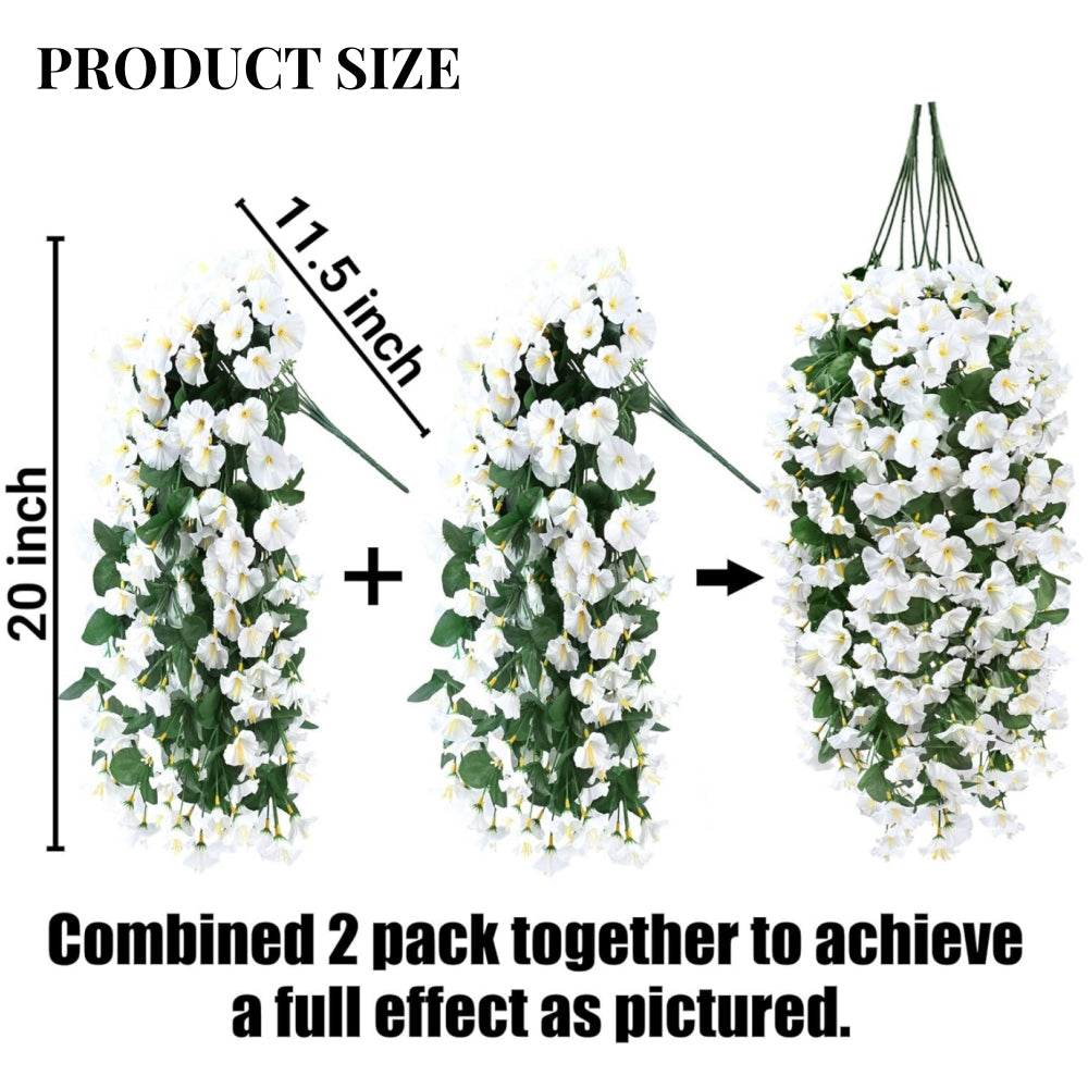 On Sale-Artificial Faux Hanging Flowers Plants - UV resistant, Waterproof,Windproof