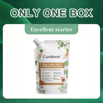 Curalona® 10-in-1 Scalp & Skin Firming, Sculpting & Anti-Hair Loss Renewal Serum  with Stem Cell–Derived Factors & Astaxanthin