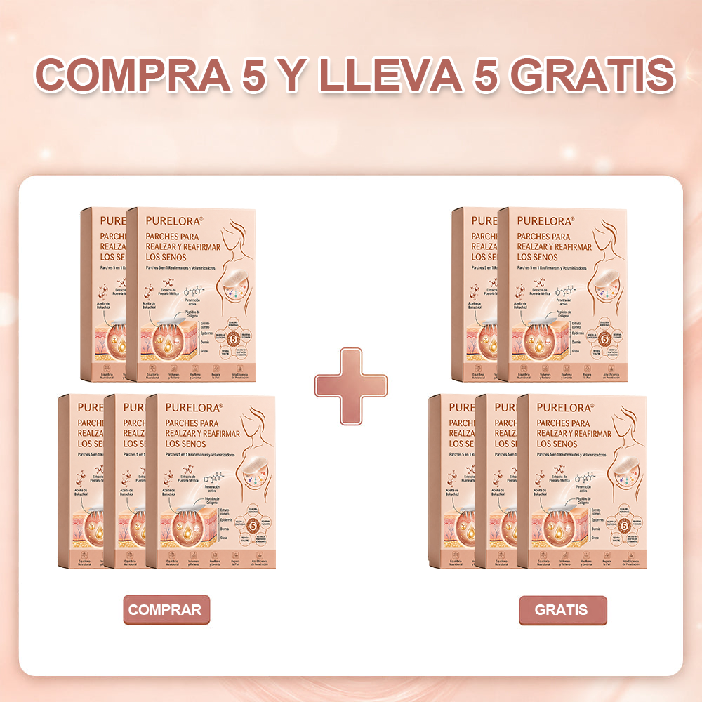 【Tienda Oficial】Purelora® Parche 5 en 1 para el Levantamiento y Reafirmación del Busto con Aceite de Bakuchiol