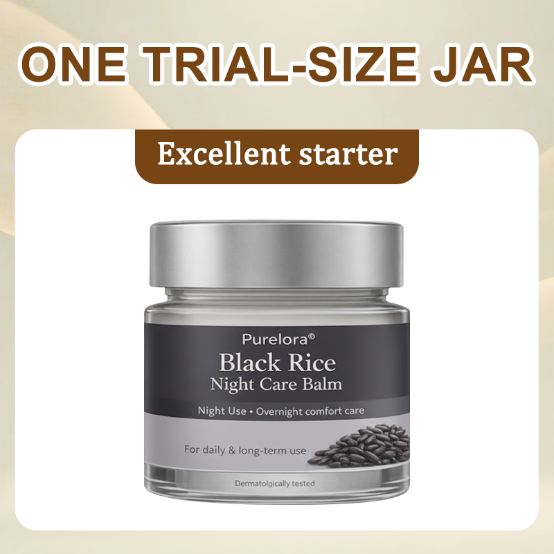 Purelora® Black and White Rice Day and Night Dual Repair Cream (Delays aging, repairs skin, removes warts, skin tags, and keratin buildup, providing 24-hour care for your skin)