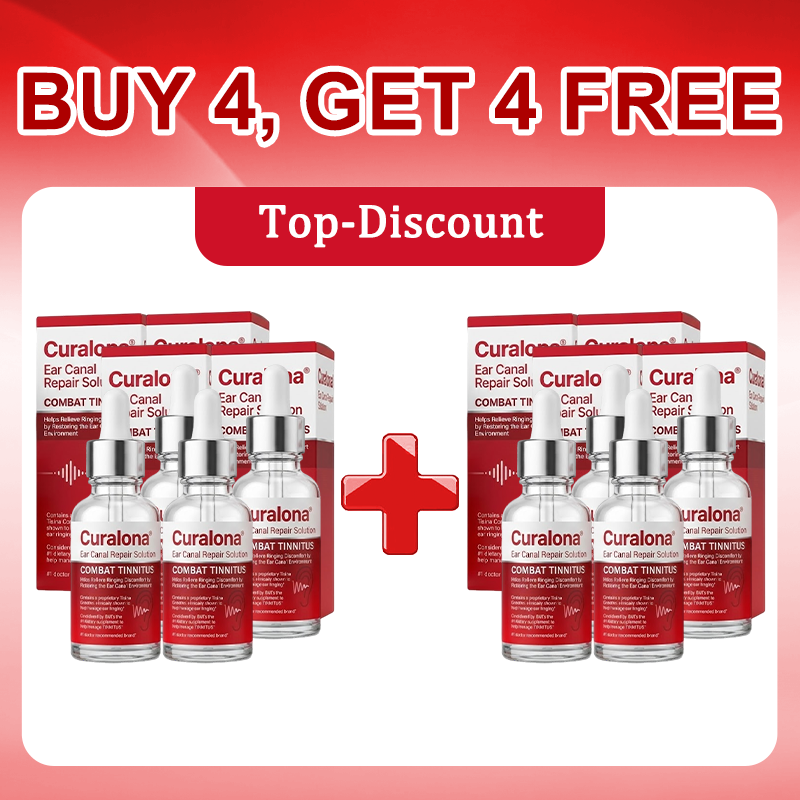 Curalona® Ear Canal Repair Solution to Combat Tinnitus  Helps Relieve Ringing Discomfort by Restoring the Ear Canal Environment  One Bottle · 7 Days · Designed to Deliver Noticeable Results Within 7 Days
