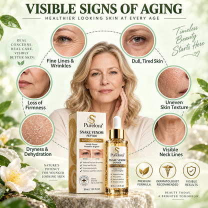 Purelora® Snake Venom Peptide Renewal Serum – Firming, Fine Lines & Visible Marks Care