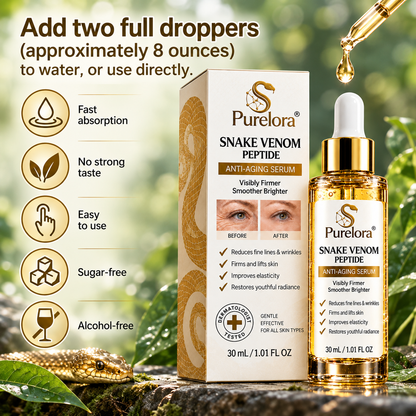 Purelora® Snake Venom Peptide Renewal Serum – Firming, Fine Lines & Visible Marks Care