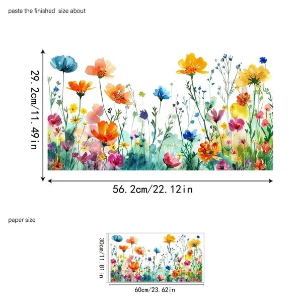 Last Day Sale 🔥85% OFF - 💐Colorful Floral Bouquet Window Sticker🖼️(Cut to size freely)