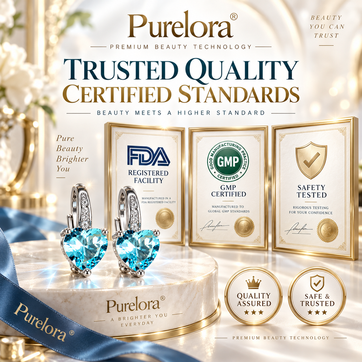 （🔥 LAST DAY SALE-80% OFF)💎Purelora® Germanium Magnetic Beauty Earrings – Where Luxury Meets Wellness