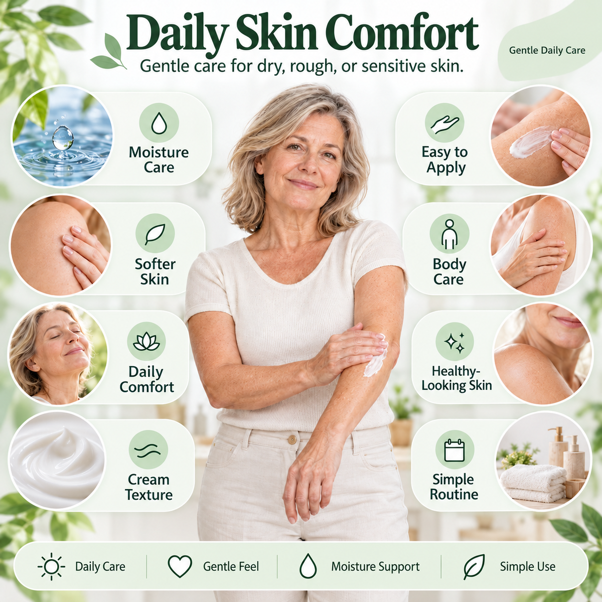 𝐏𝐔𝐑𝐄𝐋𝐎𝐑𝐀® Magnesium Relief Cream – Daily Moisturizing Skin Care Cream with Magnesium, MSM, Arnica & Vitamin B6 for Soft, Comfortable-Looking Skin