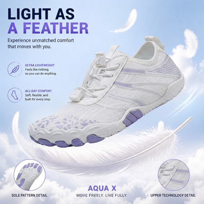 Unisex Barefoot Water Shoes | Inflatable Self-Rescue | Cures Athlete's Foot | Arch Memory Foam | Waterproof, Heat Dissipation & Sandproof Isolation | Ultra Lightweight Quick-Dry Aqua Socks