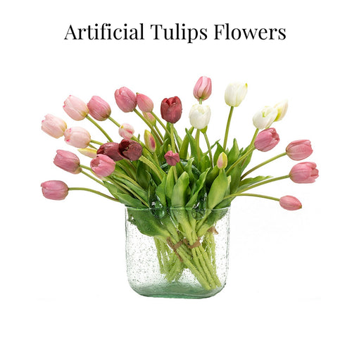 On Sale🔥Artificial Tulips Flowers - Real Touch Latex Bouquet - UV resistant, Waterproof,Windproof