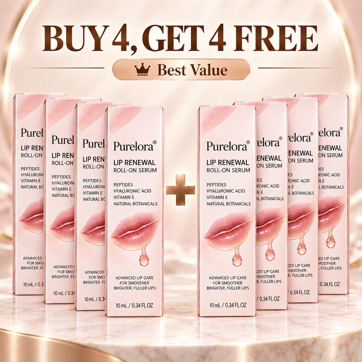 💋Purelora® Lip Renewal Roll-On Serum – Fuller, Brighter Lips & Youthful-Looking Skin