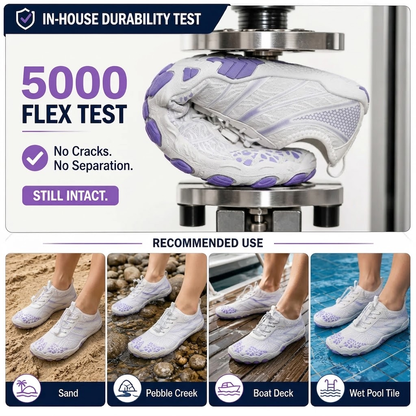 Unisex Barefoot Water Shoes | Inflatable Self-Rescue | Cures Athlete's Foot | Arch Memory Foam | Waterproof, Heat Dissipation & Sandproof Isolation | Ultra Lightweight Quick-Dry Aqua Socks