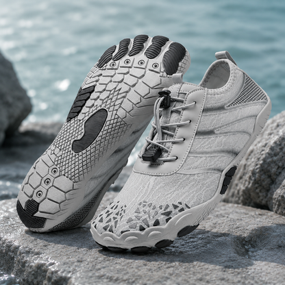 Unisex Barefoot Water Shoes | Inflatable Self-Rescue | Cures Athlete's Foot | Arch Memory Foam | Waterproof, Heat Dissipation & Sandproof Isolation | Ultra Lightweight Quick-Dry Aqua Socks