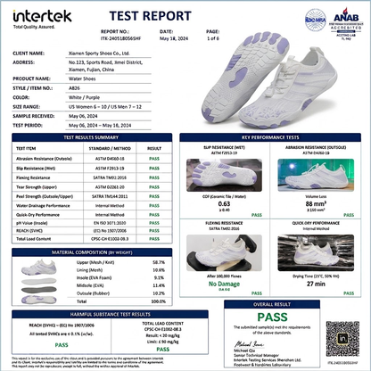 Unisex Barefoot Water Shoes | Inflatable Self-Rescue | Cures Athlete's Foot | Arch Memory Foam | Waterproof, Heat Dissipation & Sandproof Isolation | Ultra Lightweight Quick-Dry Aqua Socks