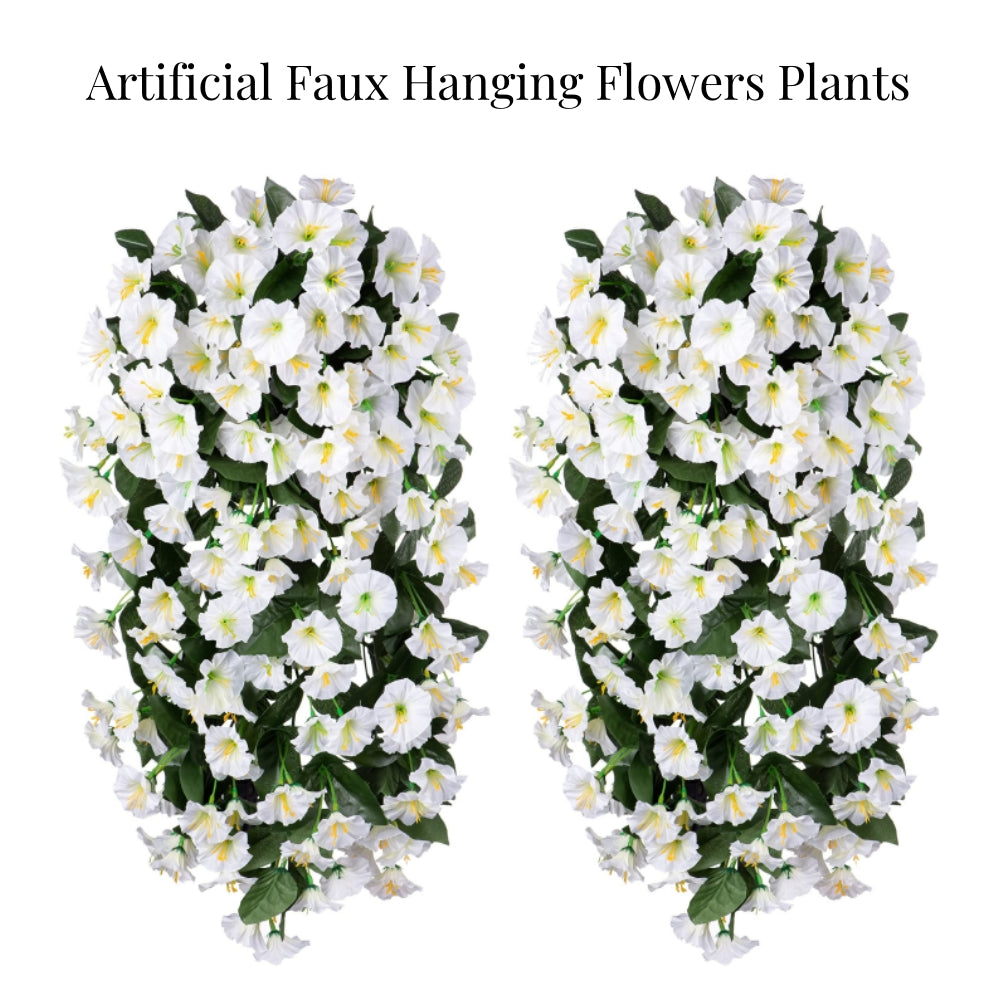 On Sale-Artificial Faux Hanging Flowers Plants - UV resistant, Waterproof,Windproof
