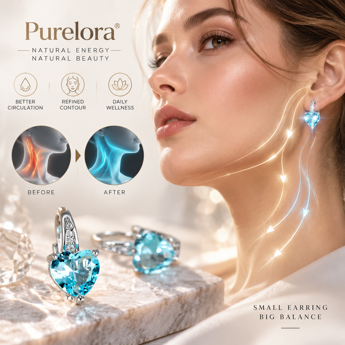 （🔥 LAST DAY SALE-80% OFF)💎Purelora® Germanium Magnetic Beauty Earrings – Where Luxury Meets Wellness