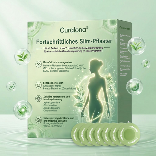 Curalona® Advanced Slim Patch – 10-in-1 Berberin- & NAD⁺-basierte zelluläre Stoffwechselunterstützung für eine natürliche Gewichtskontrolle (7-Tage-Programm)