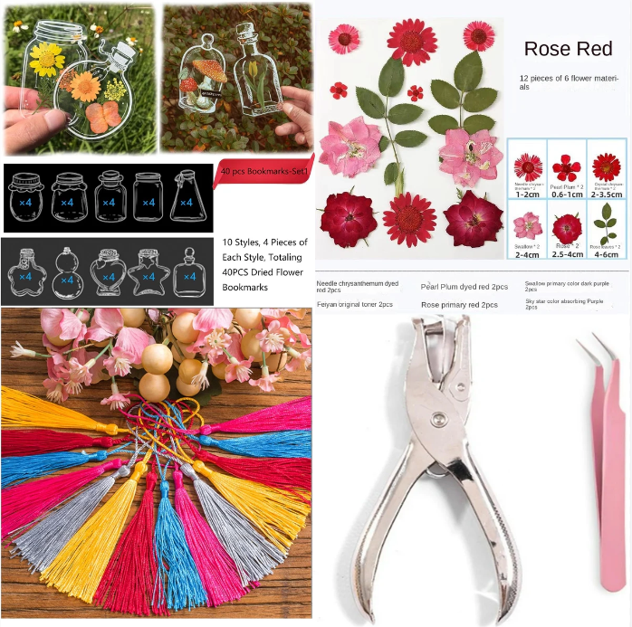 LAST DAY 85% OFF🔥Transparent Dried Flower Bookmarks